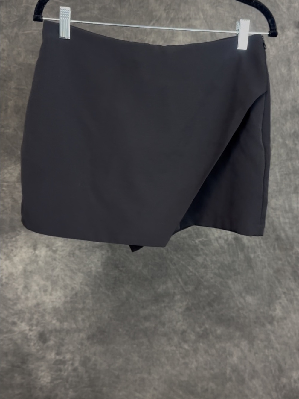 Love Tree Black Wrap Skort L | High Rise Minimalist Skirt Shorts